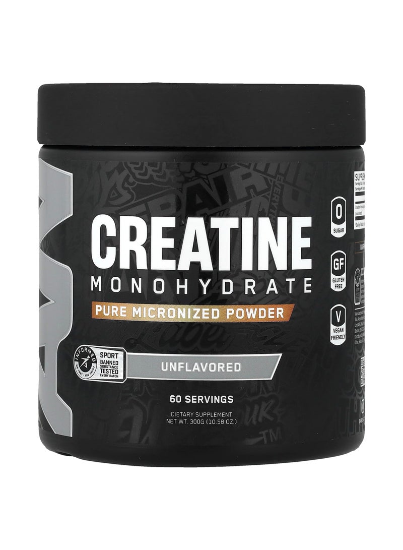 Creatine Monohydrate, Pure Micronized Powder, Unflavored, 10.58 oz (300 g)